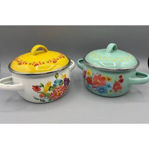 The Pioneer Woman Breezy Blossom Enamel 1 QT Mini Dutch Ovens